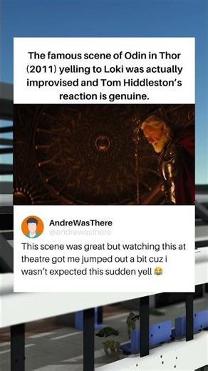 This scene in Thor (2011) was Improvised by Anthony Hopkins