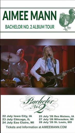 Aimee Mann will be performing her landmark album Bachelor No. 2 in its entirety this summer.
