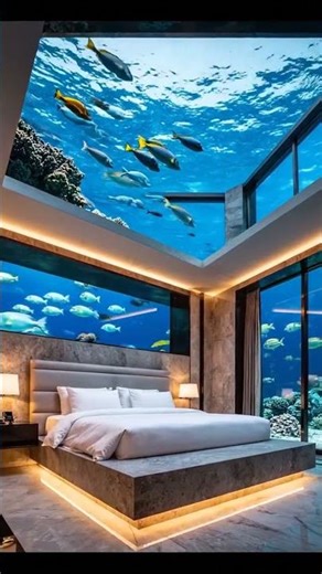 A Billionaire-Level Underwater Bedroom Built Beneath the Ocean | Unreal Luxury Room
