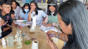 5K views · 26 reactions | ✨ Witness the brilliance of our Grade 8 students as they delve into captivating science experiments! From chemistry concoctions to physics discoveries, these young minds are exploring, experimenting, and innovating.  #STEMeducation #StudentScience #CuriousMinds ☎️ 01-5549849  Info@premier.edu.np  www.premier.edu.np | Premier International IB Continuum School | Facebook