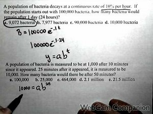 MAT150 Review - Exponential Growth