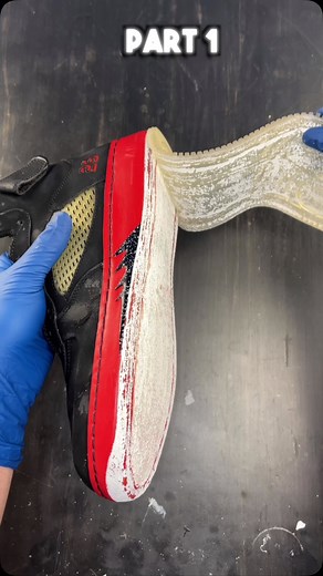 Revivesnkrs on Instagram: "How’d I do? #shoerepair #cleaningtips #shoecleaninghacks #sneakerhead #sneakers #nike #sneakerhead"