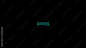 Happy new year 2025 is coming icon animation. Old year 2024 has gone animation. 2025, happy new year 2025 animation. 2025 new year celebration concept