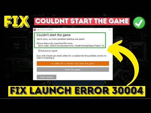 Fix Error 30004 wait for single object failed 2