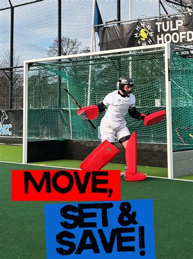 Move. Set. Save. . #fieldhockey #goalkeeper #hockeygoalkeepertraining #fieldhockeytraining #fieldhockeygoalie