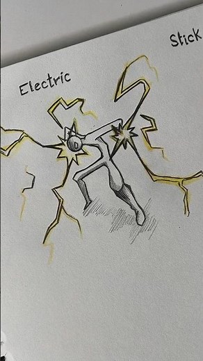How to draw body with (Electric,Stick,Sword) #drawing #stickman #tutorial #fpy #sketch #anime