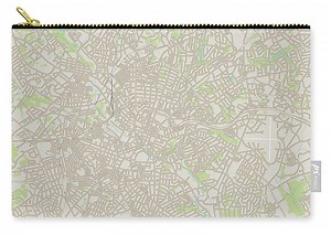 Greenville South Carolina US City Street Map Zip Pouch by Frank Ramspott