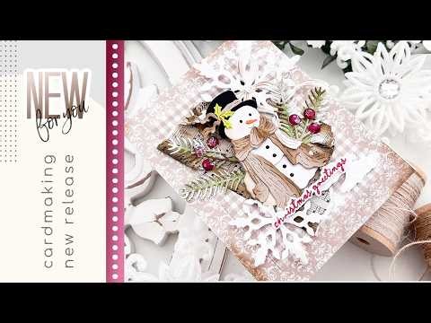 Making a RUSTIC SNOWMAN Collage Card: Mixing Old & New Cardmaking Supplies