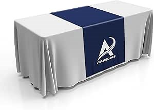 BannerBuzz Custom Table Runner Cloth Polyester Fabric, Durable and Wrinkle-Free Table Cloth for Trade Shows, Events and Exhibitions