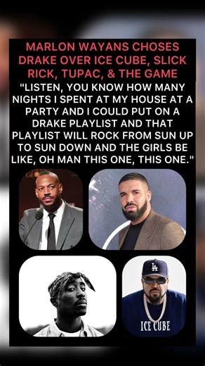 Marlon Wayans Picks Drake Over Rap Legends like #shorts #drake #marlon #2pac #icecube