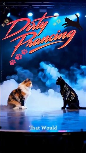 When cats recreate iconic movie moments #dirtydancing #humor