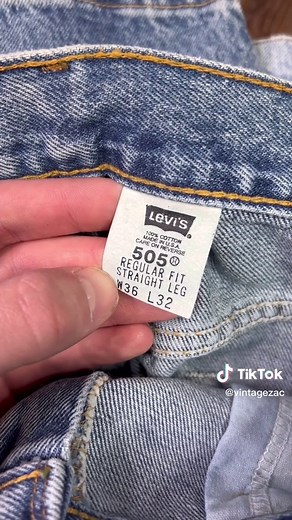 The simplest way to identify the age of 80s-2000s Levi’s 😎 Anyone else got any tips on how to identify vintage Levi’s? #vintaglevis #thrifting #vintageclothing #levis #90sthrowback
