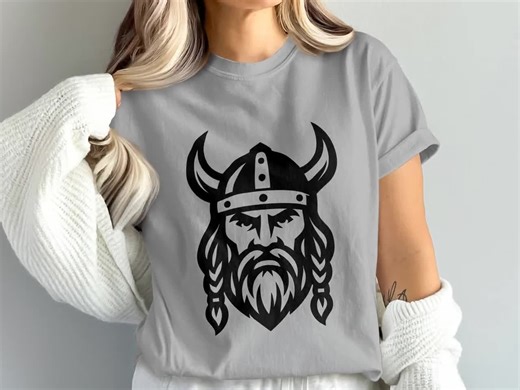 Viking Warrior SVG Digital Download, High School Mascot Clipart, Viking Helmet Cricut, Silhouette Cut File, Viking Head Vector Digital File - Etsy