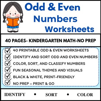 Odd and Even Numbers Worksheets | Identify & Sort Odd Even Numbers | Kindergarte