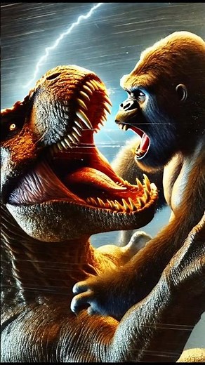 T-Rex vs King Kong, Godzilla & Indominus Rex: Epic Battle.