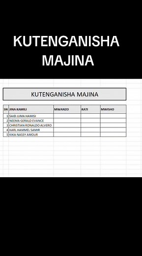 #exceltips #tiktok #exceltricks #excel #swahili