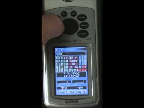 Garmin GPS Map76 Enter Waypoints