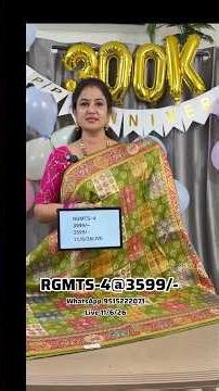 Pure pashmina silks sarees || At 3599/- only & free shipping || Booking no 9515222071.