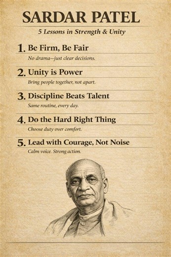 SARDAR PATEL: 5 Lessons in Strength & Unity (Powerful Mindset) | #Shorts