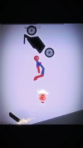 stickman Dismounting 💀☠️#beio2