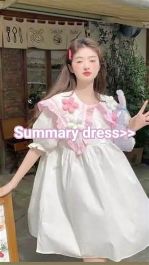 #coversong #fashion summary dress ✨💕💕 new cute korien fashion ....🌷🌷
