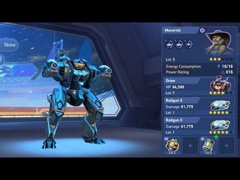 Orion with Railgun 8s - Mech Arena || Gameplay || Mech Arena Gameplay