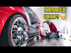 How we Fix a DAMAGED Car Wrap 💪 Paul Wall's Car Wrapped ! 🔥