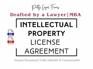 Intellectual Property License Agreement, IP Licensing Contract Template, Copyright License Trademark Patent Licensing Form Royalty Agreement - Etsy