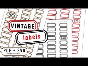 Vintage style Label Printable & SVG Cut File!