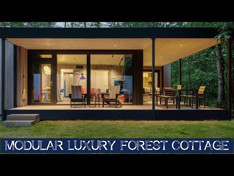 "MODULAR LUXURY FOREST COTTAGE" - Prefab Moduler Retreat Bungalow Design with Innovative Technicques