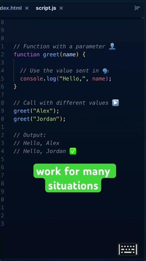 Function Parameters in JavaScript #JavaScript #CodingForBeginners #LearnToCode #WebDev #CodeShorts