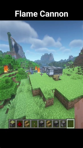 Easy Flame Cannon 🔥💥 | Minecraft #mctutorial #minecraftbuilding #minecraftshorts