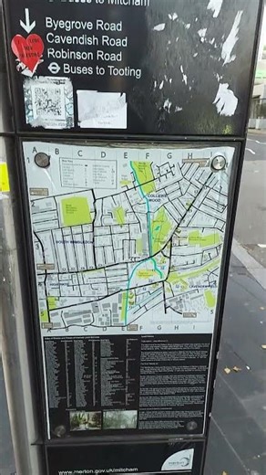Map of within Colliers Wood Station