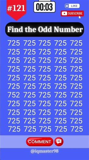 FIND THE ODD NUMBER | Brain test #shorts #puzzle #iqtest