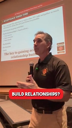 Building acceptance in the fire service doesn’t happen overnight. It comes from listening, learning, showing up, and proving you can be counted on. Relationships matter in this job, and trust is built through shared experience, humility, and effort. This piece from "35 Things Every Firefighter Must Know and Do" is a good reminder that acceptance takes time, but it’s worth the work: https://ow.ly/1uvp50XSygY Step Up and Lead | Fire Engineering