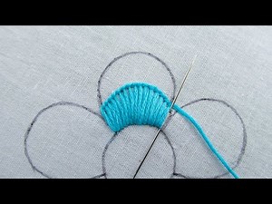 Amazing Needle Art Work Flower Hand Embroidery New Fantasy Flower Embroidery Buttonhole Stitch
