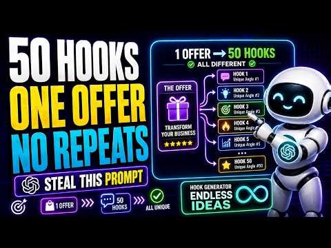 This Prompt Builds 50 Hooks for Your Digital Product (Without Repeating Ideas)