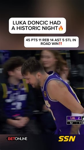 STONER SPORTS NETWORK🏀🏈⚾️⚽️🥊 on Instagram: "The Don Makes History🔥‼️ Tap in with @betonline_ag #nba #nbabasketball #nbanews #lukadoncic #lakers"