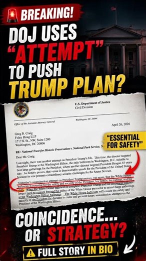 DOJ Pushes Trump Ballroom After “Attempt”? Timing Raises Questions