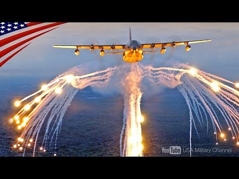 [What are flares?] Fireballs and flares released by military aircraft, plus dispenser installation