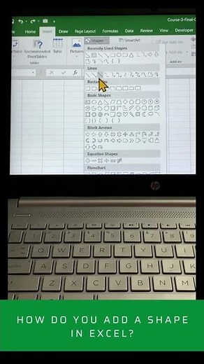 How do you add a shape in Excel?