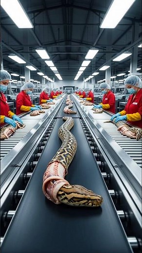 Inside the Exotic Leather Factory – From Python Skin to Designer Handbags (Industry Secrets)#shorts