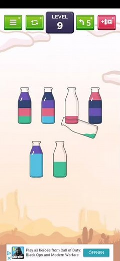 Liquid Sort Puzzle Level 9 Walkthrough Solution Android/iOS