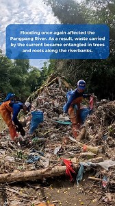 210K views · 7.4K reactions | Floodwaters carried plastic and debris through the Pangpang River, leaving waste tangled along its banks. The River 4ocean Java team responded quickly, removing 1,947.6 lbs of plastic, trash, and debris to help protect the river and nearby communities. | 4ocean | Facebook