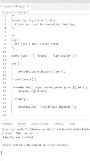 JavaScript Try-catch-finally