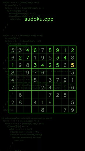 Sudoku Solver in C++ (Visualized Code) ⚡