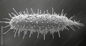 Tetanus virus, electron microscope view.