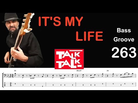 IT'S MY LIFE (Talk Talk) How to Play Bass Groove Cover with Score & Tab Lesson