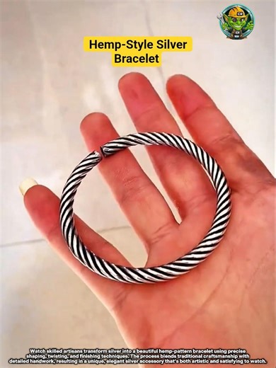 Handcrafted Hemp-Style Silver Bracelet Crafting Process ✨🪙
