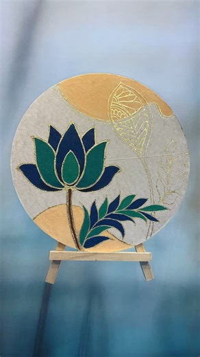 Skyblue Art on Instagram: "Lotus Art – A Journey of Calm, Creativity & Learning 🌸 Watch this artwork come alive step by step ✨ Inspired by the lotus flower, this art represents purity, balance, growth, and inner strength—just like the learning journey of every child and adult at Skyblue Art Activities. DM us to learn, explore, and create with Skyblue Art Activities -9898030033"